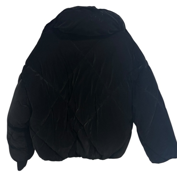 Zara Cropped Black Puffer Jacket Blogger Favorite Trendy XS - Picture 2 of 10